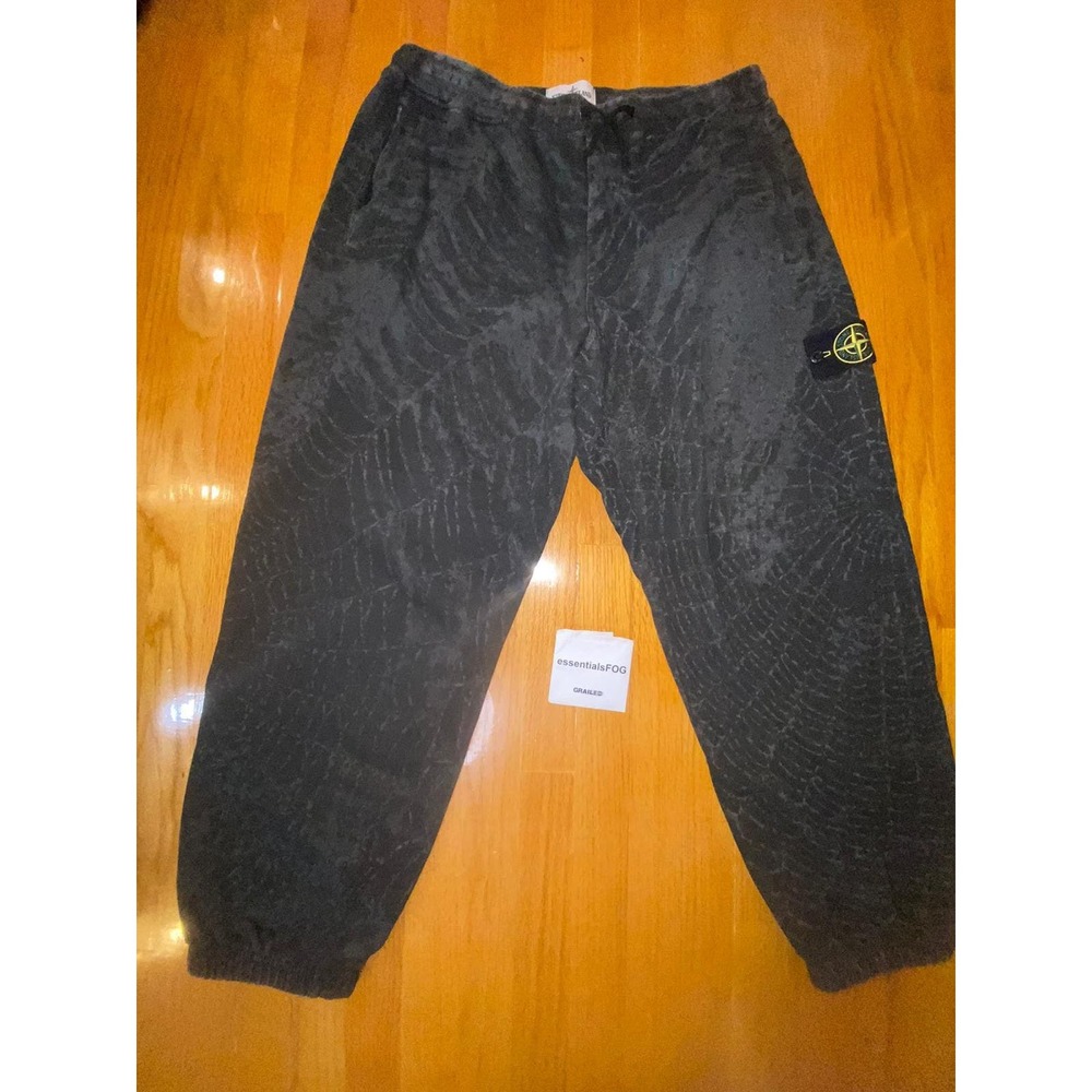 Supreme Stone Island Spiderweb Sweatpant (FW23) Black Large